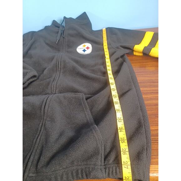 Pittsburgh Steelers NFL Team Apparel Full Zip Hooded Fleece Jacket Size Large - Picture 6 of 7